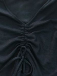 Black Crop Top &amp; Flare Pants Set
