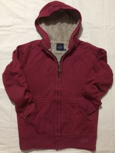 FADED GLORY RED FLEECE LINED HOODIE