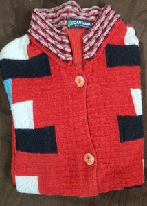 Darshana Red Knit Cardigan