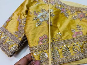 Yellow &amp; Pink Embellished Lehenga Set
