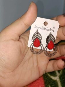 Red Stone Earrings