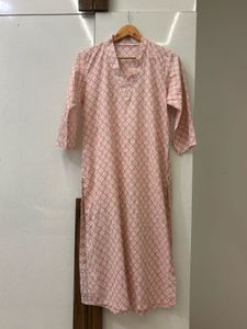 Elegant Pink Printed Kurta
