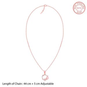 Giva Real Silver Chain+Pendant (Rose Gold)
