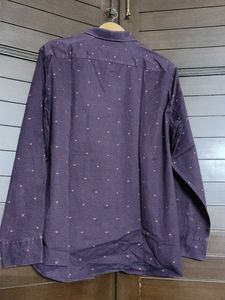 Louis Philippe Men Stylish Maroon Patterned Shirt