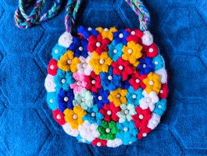 Floral Crochet Handmade Handbag