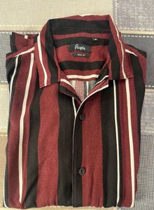 People Slim Fit Striped Shirt