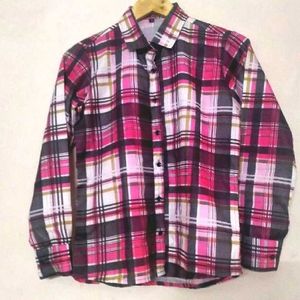 Pink Plaid Shirt