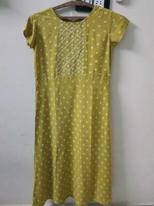 Olive Green Polka Dot Dress