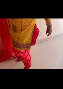 Patiala Suit With Thread Embroidery Work