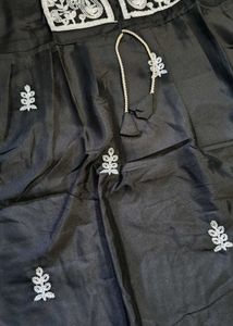 Black Embroidered Kurta Dress