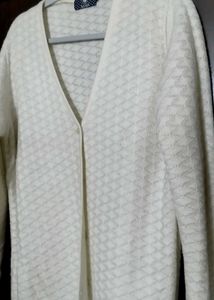 Vintage Knit Cardigan In Off white Colour