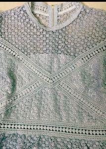 Blue Lace Tiered Dress