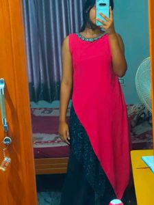 Stylish Red &amp; Black Kurti