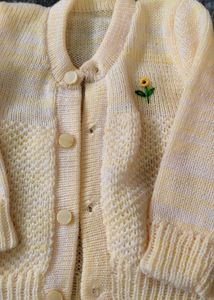 Cute Baby Cardigan with cap and booties