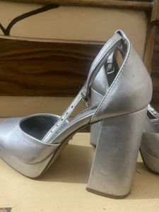 Silver Platform Heels