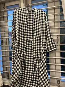 Gingham Long Cardigan