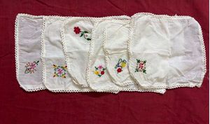 Embroidered Vintage Handkerchief(Set of 6)