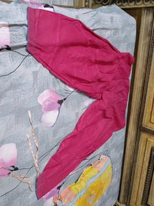 New Cotton Terry Rubia Salwar Dark Pink