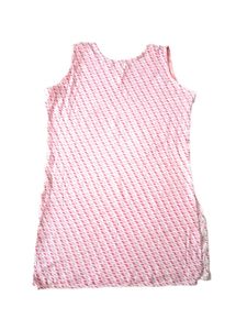 Pink Patterned Sleeveless short kurti