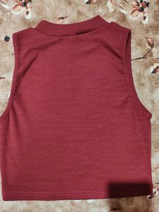 Burgundy Sleeveless Top
