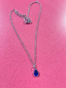 Blue Teardrop Necklace