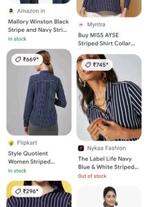 Stripped Shirt Style Top Sale Women No Flaws