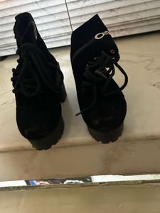 Stylish Black Heeled Booties