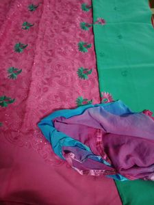 Unstitched Sequence work Embroidered Dress Materia