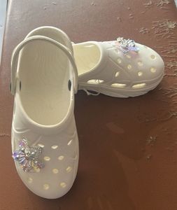 White Clogs with Charms