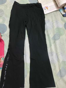 Black Flare Pant for 4-6 year girl with sequence