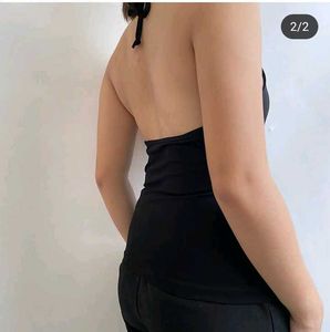 Black Halter Top