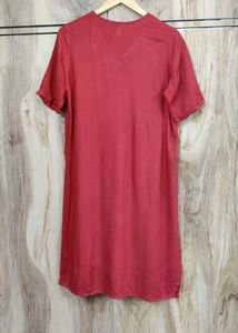Rust Colour Rayon Kurti Size-36-38