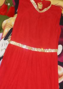 Red Partywear Gown