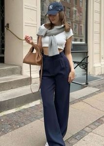 Zara Trouser Pant Navy Blue