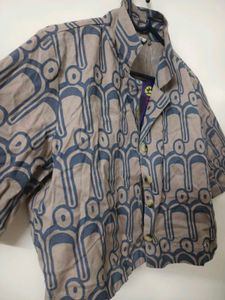 Unique Pattern Cropped Jacket