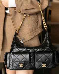 Chanel Cargo Black Hobo Bag
