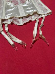 Cream Lace Bustier Corset Set