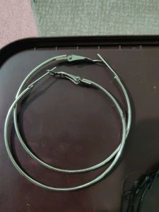 Silver and black hoops combo