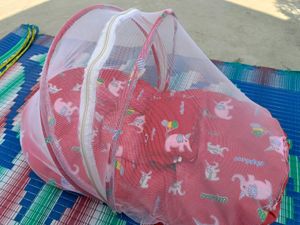 Baby Sleeping Bed With Net And Pillow