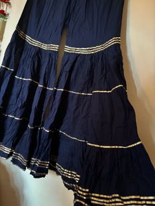 Blue Flared Sharara