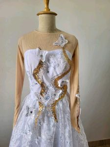 Elegant White Embellished Dress