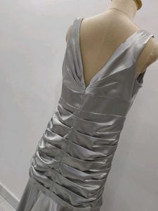 Elegant Silver Maxi Dress