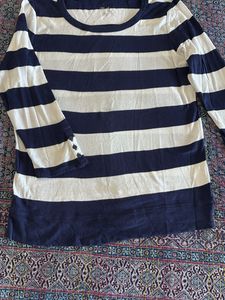 Striped 3/4th Sleeve Top From Gap