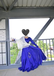 Royal Blue Lehenga Choli (Without Duppta)