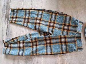 Plaid Print Pants with jacket top