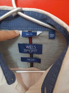 Wills Sport Full Sleeve Semi Format Shirt Size 40