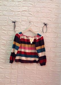 Striped Long Sleeve Top🎗️🌷