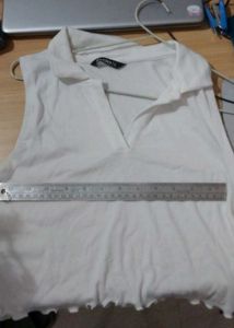 Zudio White Collared Top