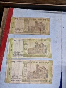 Indian 20 Rupee Notes - Set of 3