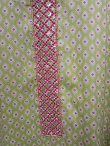 Green Printed Kurta Set